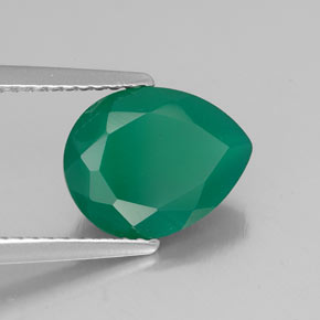 Agate vert naturelle transparent, 2,38 ct, transparent / translucide