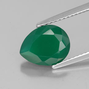 Agate vert naturelle transparent, 2,23 ct, transparent / translucide