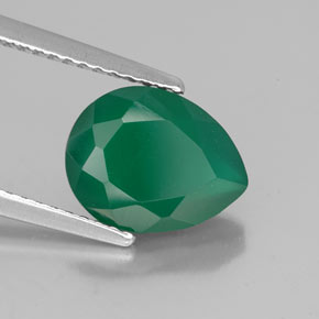 Agate vert naturelle transparent, 2,23 ct, transparent / translucide