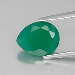 Agate vert naturelle transparent, 2,38 ct, transparent / translucide
