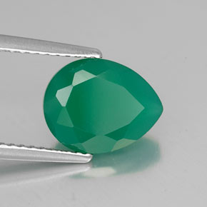 Agate vert naturelle transparent, 2,38 ct, transparent / translucide