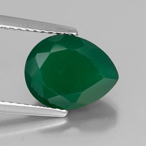 Agate vert naturelle transparent, 2,57 ct, transparent / translucide