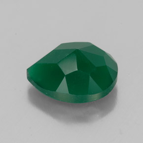 Agate vert naturelle transparent, 2,57 ct, transparent / translucide