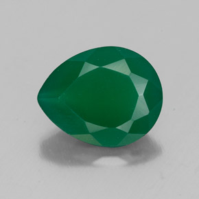 Agate vert naturelle transparent, 2,17 ct, transparent / translucide