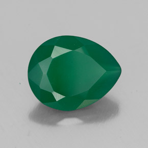 Agate vert naturelle transparent, 2,17 ct, transparent / translucide