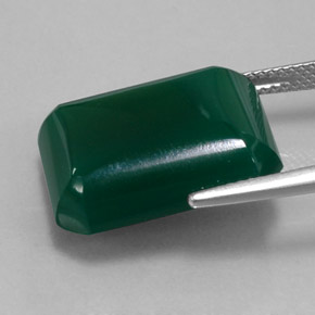 Agate vert naturelle transparent, 16,16 ct, transparent / translucide