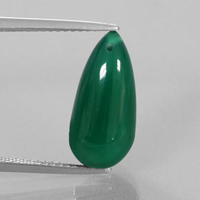 Agate vert naturelle transparent, 6,16 ct, transparent / translucide