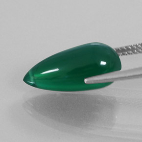 Agate vert naturelle transparent, 6,16 ct, transparent / translucide