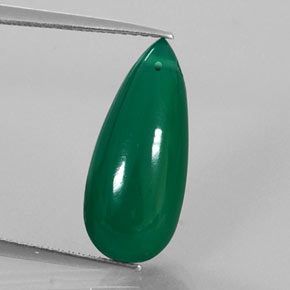 Agate vert naturelle transparent, 7,51 ct, transparent / translucide