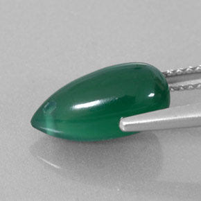 Agate Vert naturelle Transparent, 2.88 ct, Transparent / Translucide