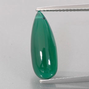 Agate vert naturelle transparent, 4,34 ct, transparent / translucide
