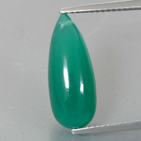 Agate vert naturelle transparent, 6,24 ct, transparent / translucide