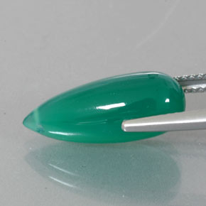 Agate vert naturelle transparent, 6,24 ct, transparent / translucide