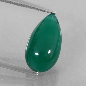 Agate vert naturelle transparent, 5,48 ct, transparent / translucide