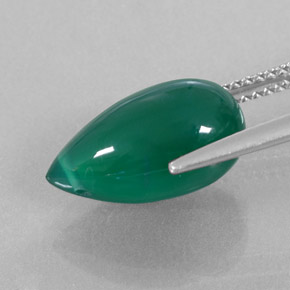 Agate vert naturelle transparent, 5,48 ct, transparent / translucide