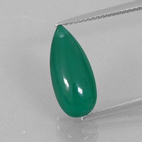 Agate vert naturelle transparent, 5,34 ct, transparent / translucide
