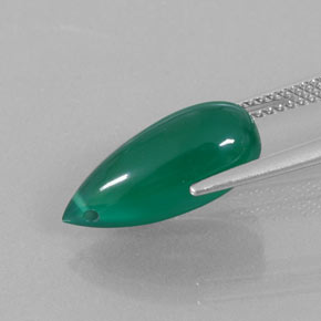 Agate vert naturelle transparent, 5,34 ct, transparent / translucide