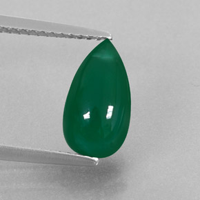 Agate vert naturelle transparent, 2,56 ct, transparent / translucide