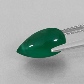 Agate vert naturelle transparent, 2,56 ct, transparent / translucide