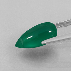 Agate vert naturelle transparent, 2,36 ct, transparent / translucide