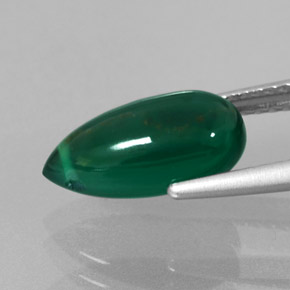 Agate vert naturelle transparent, 2,85 ct, transparent / translucide
