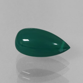 Agate vert naturelle transparent, 3,93 ct, transparent / translucide