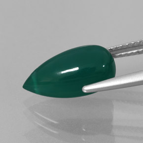 Agate vert naturelle transparent, 3,93 ct, transparent / translucide