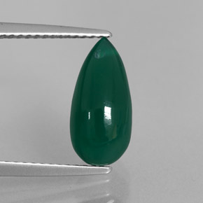 Agate vert naturelle transparent, 3,28 ct, transparent / translucide