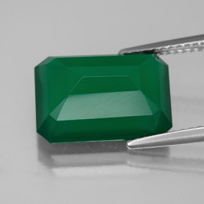 Agate vert naturelle transparent, 6,25 ct, transparent / translucide