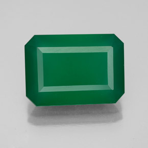 Agate vert naturelle transparent, 5,54 ct, transparent / translucide