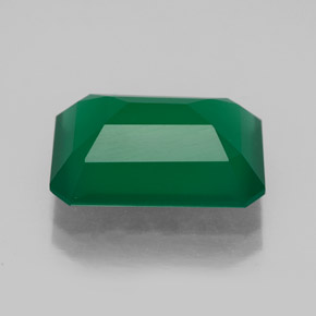 Agate vert naturelle transparent, 5,54 ct, transparent / translucide