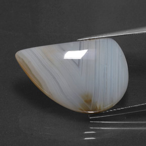 Agate multicolore naturelle transparent, 18,98 ct, transparent / translucide