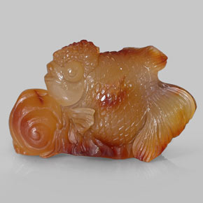Agate orange naturelle transparent, 356,10 ct, transparent / translucide