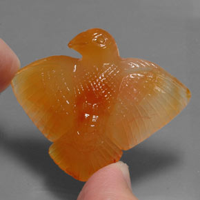 Agate orange naturelle transparent, 74,60 ct, transparent / translucide