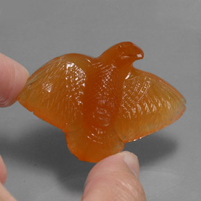 Agate orange naturelle transparent, 65,43 ct, transparent / translucide