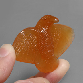 Agate orange naturelle transparent, 65,43 ct, transparent / translucide