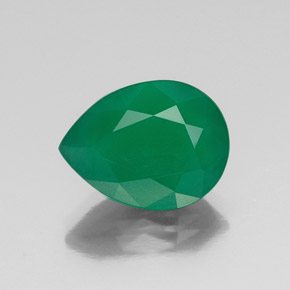 Agate vert naturelle transparent, 6,96 ct, transparent / translucide