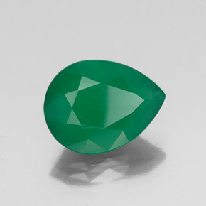 Agate vert naturelle transparent, 6,96 ct, transparent / translucide