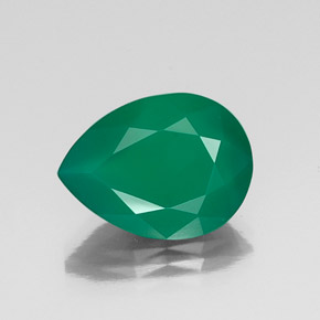Agate vert naturelle transparent, 6,65 ct, transparent / translucide