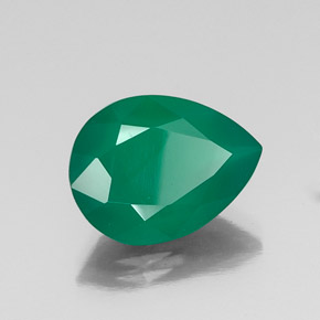 Agate vert naturelle transparent, 6,65 ct, transparent / translucide