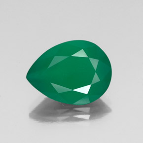 Agate vert naturelle transparent, 6,24 ct, transparent / translucide