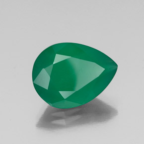 Agate vert naturelle transparent, 6,24 ct, transparent / translucide