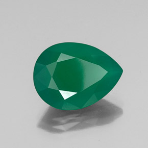 Agate vert naturelle transparent, 6,65 ct, transparent / translucide