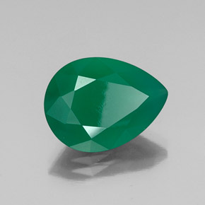 Agate vert naturelle transparent, 6,50 ct, transparent / translucide