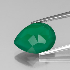 Agate vert naturelle transparent, 6,55 ct, transparent / translucide