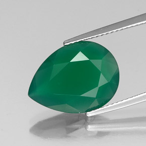 Agate vert naturelle transparent, 5,00 ct, transparent / translucide