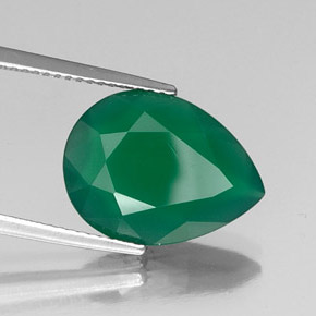 Agate vert naturelle transparent, 5,00 ct, transparent / translucide