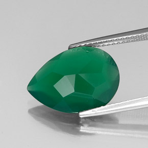 Agate vert naturelle transparent, 5,00 ct, transparent / translucide