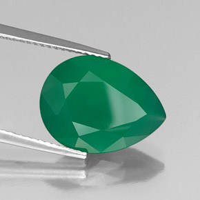 Agate vert naturelle transparent, 5,65 ct, transparent / translucide