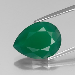 Agate vert naturelle transparent, 5,43 ct, transparent / translucide